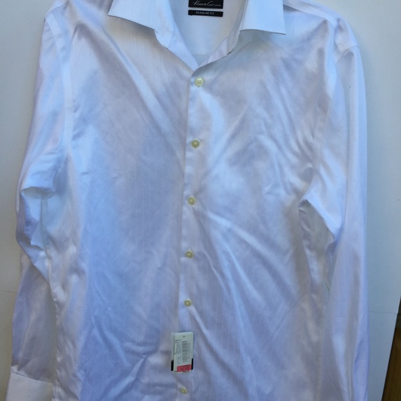 Kenneth Cole stripe button dowTwo Ply 15 1/2 34/35 - Picture 1 of 8